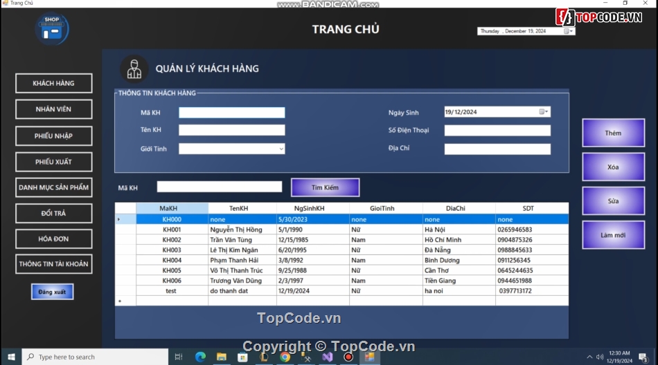 shop thời trang,C#,SQL SERVER,quản lý,SQL